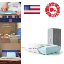 Cooling Gel Memory Foam Pillow King Size for Side Back Sleepers Medium Firm