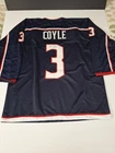 CHARLIE COYLE SIGNED COLUMBUS BLUE JACKETS CUSTOM BLUE XL HOCKEY JERSEY JSA COA