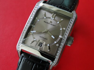 MEN MAURICE LACROIX PONTOS PT 6247 DIAMONDS RECTANGULAR AUTOMATIC