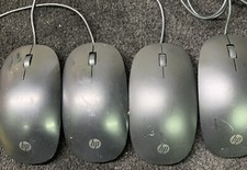 HP lot Of 4 Lifestyle wired Mouse White Model TPC-POO1M Tpc-p001m