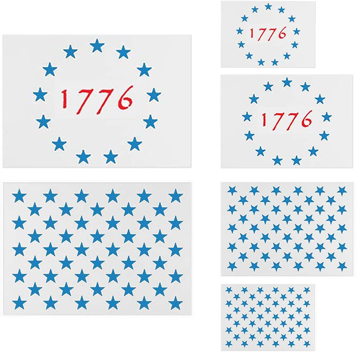 American Flag Star Stencil Templates - 6 Pack 50 Stars 1776 13 Stars Flag for On | eBay american-flag-star-stencil-templates-6-pack-50-stars-1776-13-stars-flag-for-on-ebay