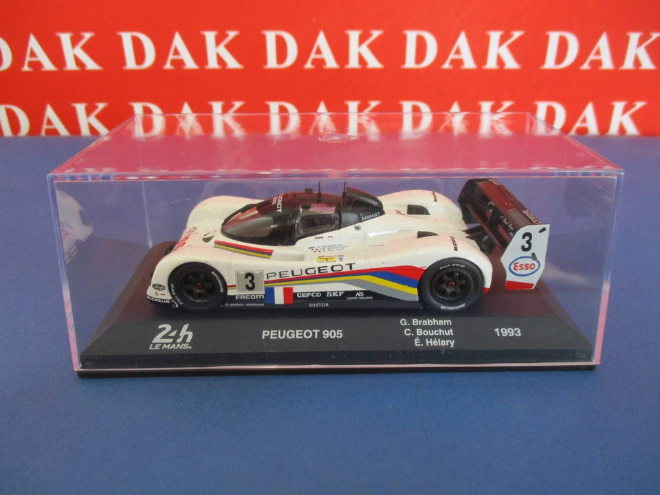 Die cast 1/43 Modellino Auto Peugeot 905 24H Le Mans 1993 G. Brabham - Immagine 4 di 4