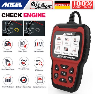  ANCEL AS500 OBD2 Diagnosegerät Fehler Auslesegerät KFZ Codeleser Profi Scanner