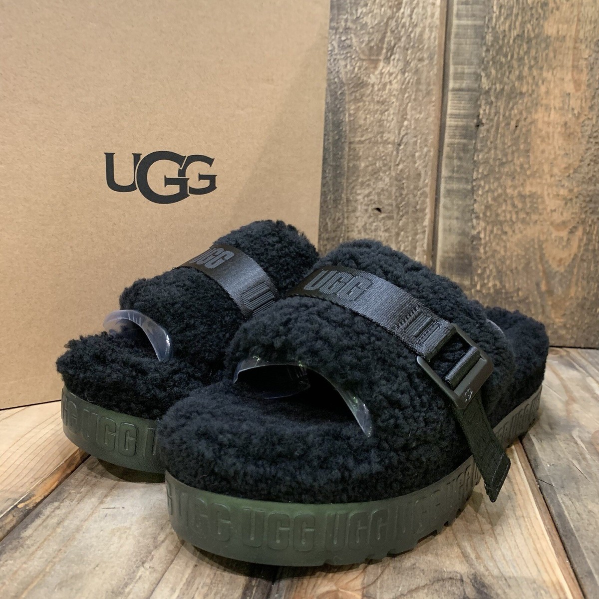 Fluffita Ugg Platform Slides Platform Sandals Ugg Slide Sandals