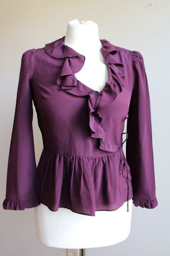 madewell ruffle hem wrap top