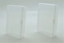 2 Transparent Plastic Card Case Holds A Poker Size Playing Cards with Tuck Box