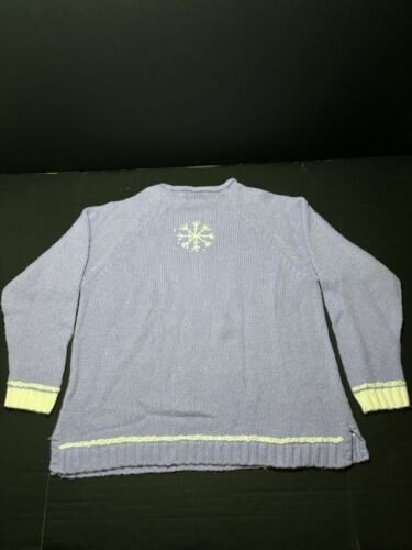 The Quacker Factory Holiday Sweater With A Front And Back White Snowflake. XL - Picture 2 of 7