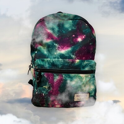 Hot Style Backpack A10287536 Cosmic Design Teal Pink White