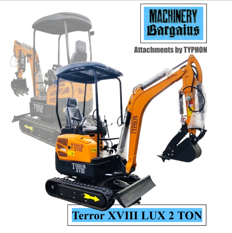 4,000 lbs Terror XVIII Mini Excavator, EPA Certified USA KUBOTA Diesel Engine Ma