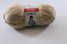 Premier Yarns Coral One Skein "Beige 100g. New Soft