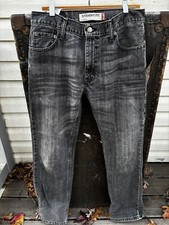 Vintage Levi  s Straight Fit 505 Womens 30x32 Grey Acid Wash Faded Red Tab 1990