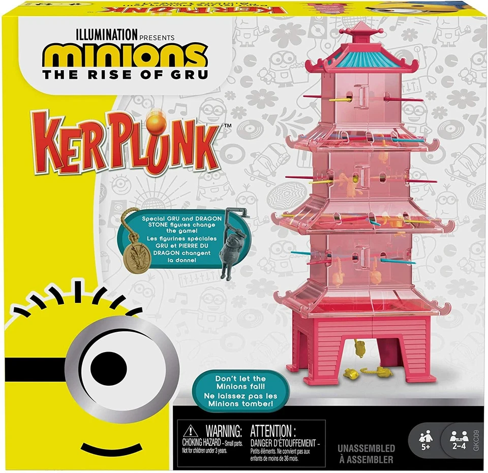 Licensed Disney DESPICABLE ME MINIONS Classic Family Fun Game of Chance KERPLUNK - Image 2 of 4