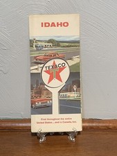 1960 Texaco Folding Touring Map Idaho Gas and Oil Advertising