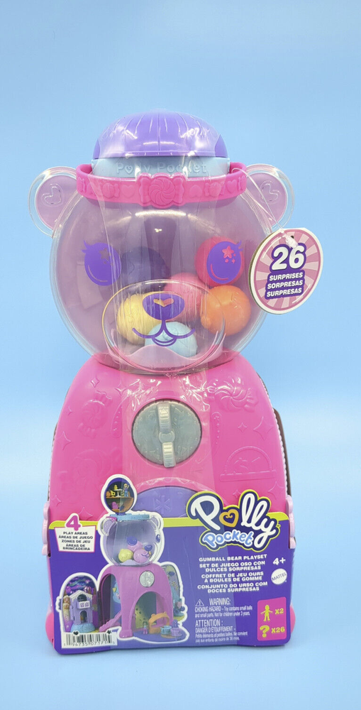 Teddy Bear Gumball Machine Playset Toy Polly Pocket - NEW