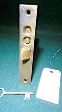 RHC READING HDW #0947 #1347 PUSH BUTTON ENTRY MORTISE LOCK w/KEY 6 1/8 (11816)