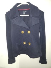 Tommy Hilfiger Womens Sweater Pea Coat, NAVY XS