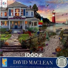 Beach Cove Beach House David Maclean 1000 pc 26.6" X 19" Ceaco Puzzle