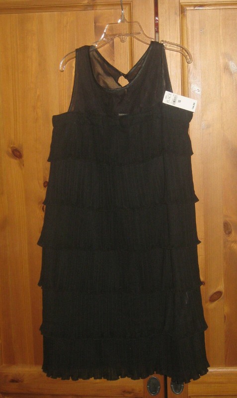 NWT THE CHILDREN PLACE TWIRL RUFFLE PLEATED BLACK DRESS SIZE 10 SPECIAL OSSACION