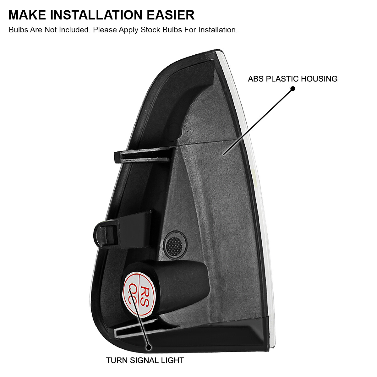 Fits 20062010 Dodge Charger Signal Corner Lights Pair Black