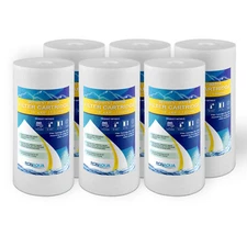 6-PACK of Big Blue 10”x4.5” 1 Micron Sediment Water Filters