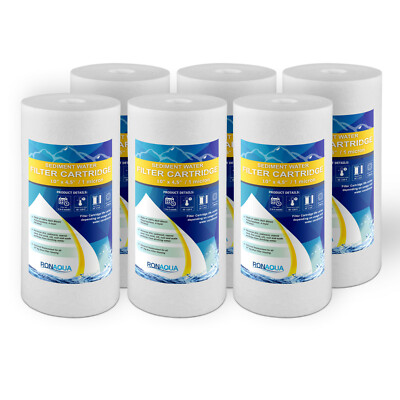 6-PACK of Big Blue 10 x4.5  1 Micron Sediment Water Filters