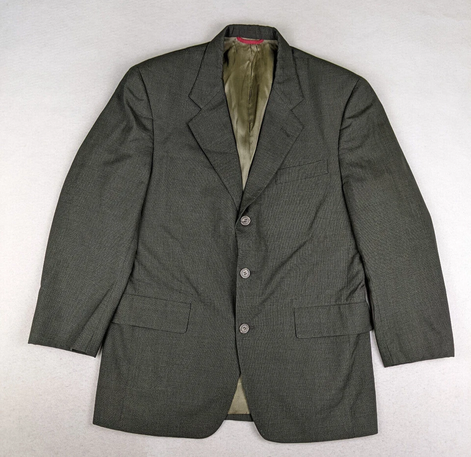 Chaqueta Blazer Abrigo Deportivo Jos A Bank Para Hombre Talla 40R Verde Lana a Cuadros Foto 2 de 4