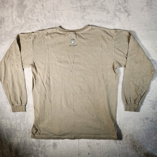 Life is Good Shirt Mens Medium Green Right On Sunglasses Beanie Hat USA Made - Picture 8 of 9