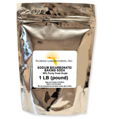 Pure Sodium Bicarbonate USP Food Grade- 1 LB/Pound Baking Soda Bath Bomb Fizzies