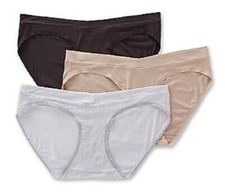 Playtex Maternity Panties, V-Front Hipster, 3 Pack, Black, Beige, Gray, Size XL