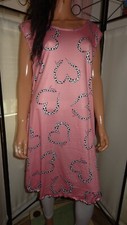 Sommer Haus-Kleid rosa mit Herzen breite Träger Gr 48