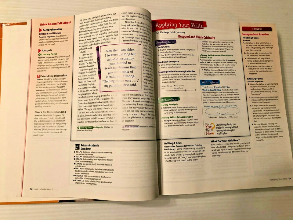 Holt Elements of Literature 1st Course Teacher's AZ Edition 2009 USED 0554023776 - Image 2 of 2