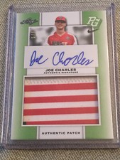 🔥 JOSEPH CHARLES 2018 Leaf PERFECT GAME Autograph FLAG PATCH #5/8 UNC TARHEELS