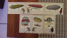 TINTIN HERGE 6 CHROMOS AEROSTATION SERIE 4   abcd_fr