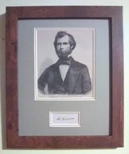 Galusha A Grow (1823-1907) / Autograph/ U.S. Speaker of the House / Framed 8x10"