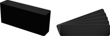 100 7" Record Shelf Index Divider Cards - 2"x8-1/2" - Black HEAVY DUTY 40mil