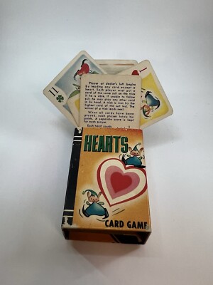 Vintage Hearts Mini Card Game - Whitman Publishing 1950s  - CIB