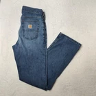 Carhartt Rugged Flex Jeans Mens 30x32 Blue Relaxed Straight Work Denim BD2804