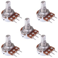 5 x 5K 16mm Linear Splined Potentiometer D Shaft