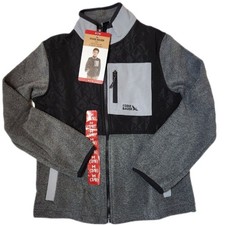 Eddie Bauer Kids Polar Fleece Jacket Medium 7/8 Charcoal Heather NWT