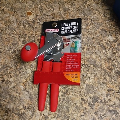 (QTY 3) Chef Master 90056 Heavy Duty Commercial Can Opener, Easy to Grip Knob