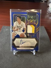 2023-24 Panini Select Rookie Jersey Blue Prizm /49 Colin Castleton Auto Lakers 4