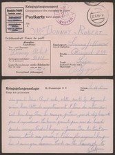Germany WWII 1944 - POW Postcard Stalag II B to Belgium - Censor EP101