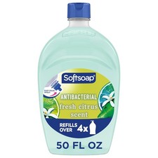 Softsoap Antibacterial Hand Soap Refill, Fresh Citrus Scent, 50 fl oz