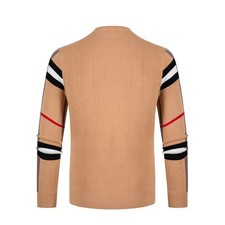 Men's Knitted Pullover Sweater 2025 Autumn/Winter New Soft Warm Striped Checker