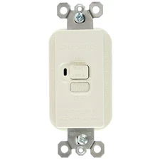 PASS & SEYMOUR 2085-LA DEAD FRONT PASS-THRU GFCI, 20A 125V, LIGHT ALMOND