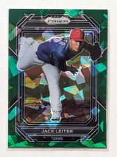 2023 Panini Prizm Jack Leiter Green Ice Prizm #15 Texas Rangers