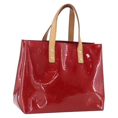 LOUIS VUITTON Monogram Vernis Reade PM Hand Bag Pomme D'amour M91990 Auth ki6280