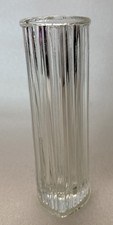 Vintage Heart Shaped Clear Glass Vase Heavy Special Year Made in 1982