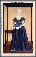 Postcard Dress Mary Todd Lincoln US National Museum, Smithsonian   P71