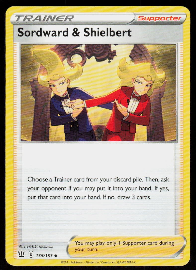 Sordward & Shielbert 135/163 Uncommon Battle Styles Pokemon Near Mint